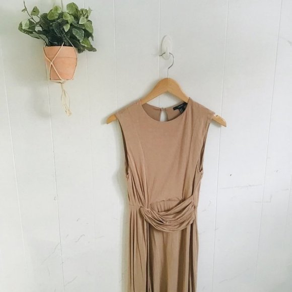 Forever 21 Dresses & Skirts - Forever 21 Tan High Slit Maxi Dress